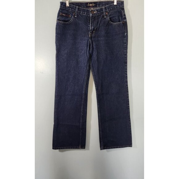 VTG Y2K LEI Flare Jeans Boot Cut Button Fly Bell Bottoms Juniors 9 30x30 EUC - Picture 4 of 12